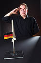Wolfgang Nitschke mit Flagge